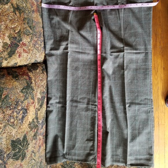 Vintage 90s, gray, brown, black, turquoise light plaid/stripes, L, Jessica Sears - Picture 9 of 10